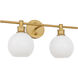Collier 2 Light 19 inch Brass Wall sconce Wall Light
