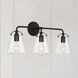 Voss 3 Light 25 inch Matte Black Bath Vanity Wall Light
