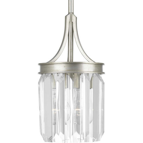 Glimmer 1 Light 6 inch Silver Ridge Mini-Pendant Ceiling Light, Design Series