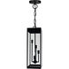 Windsor 4 Light 8 inch Black Outdoor Hanging Light