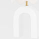 Roshani 24 inch 60.00 watt Aged Brass/Ceramic Raw Matte White Table Lamp Portable Light