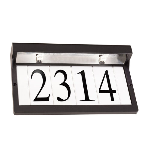 Address Light 2 Light 7 inch Textured Black Address Light in 2550K, XENON