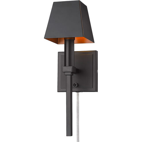 Messina 1 Light 5 inch Matte Black Wall Sconce Wall Light