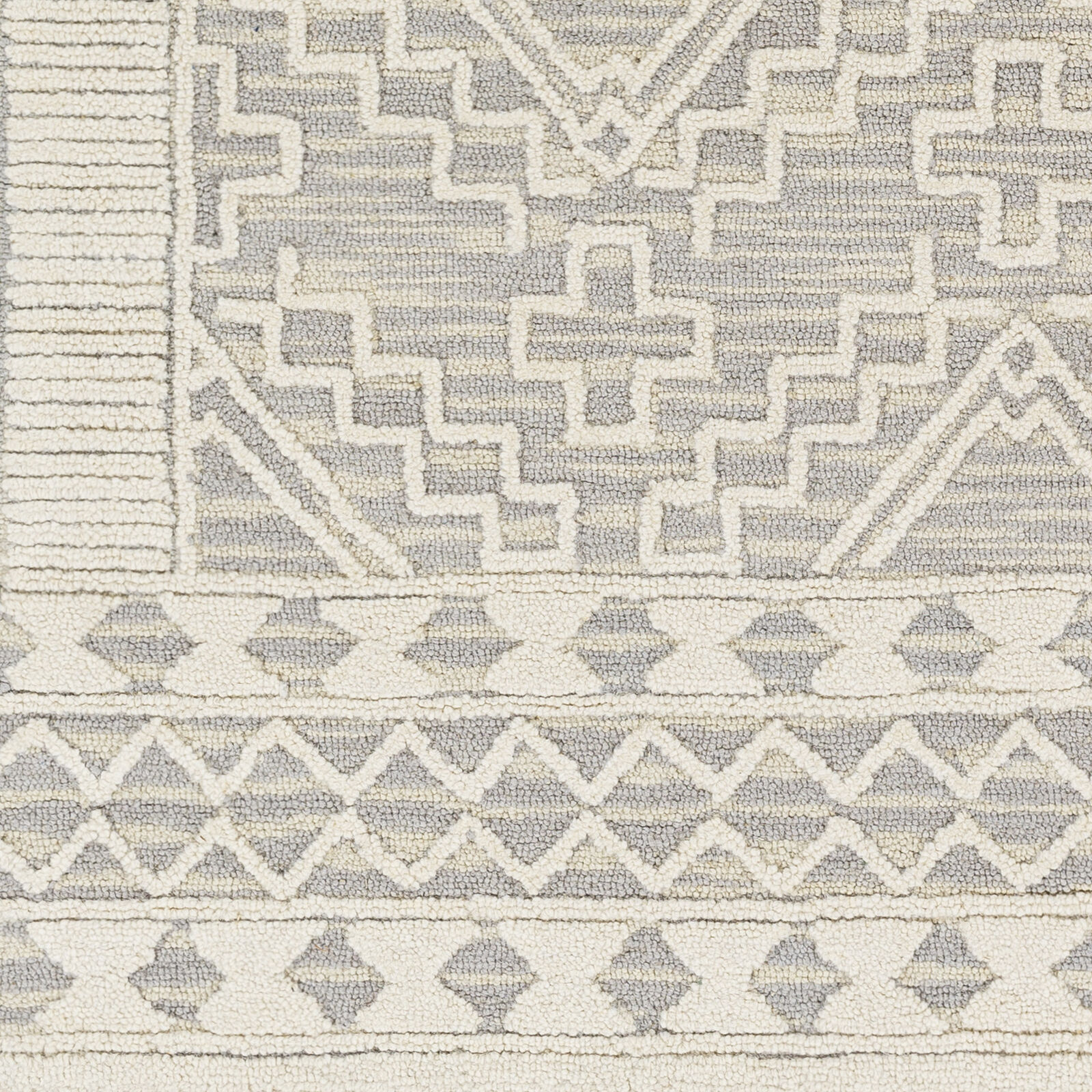 Izmir 120 X 96 inch Seafoam/Ivory Handmade Rug in 8 x 10, Rectangle