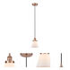 Edison Cone 1 Light 6 inch Antique Copper Mini Pendant Ceiling Light