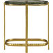 Acea 21 X 10 inch Gold/Clear Side Table