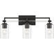Binsly 3 Light 24 inch Coal Bath Vanity Light Wall Light