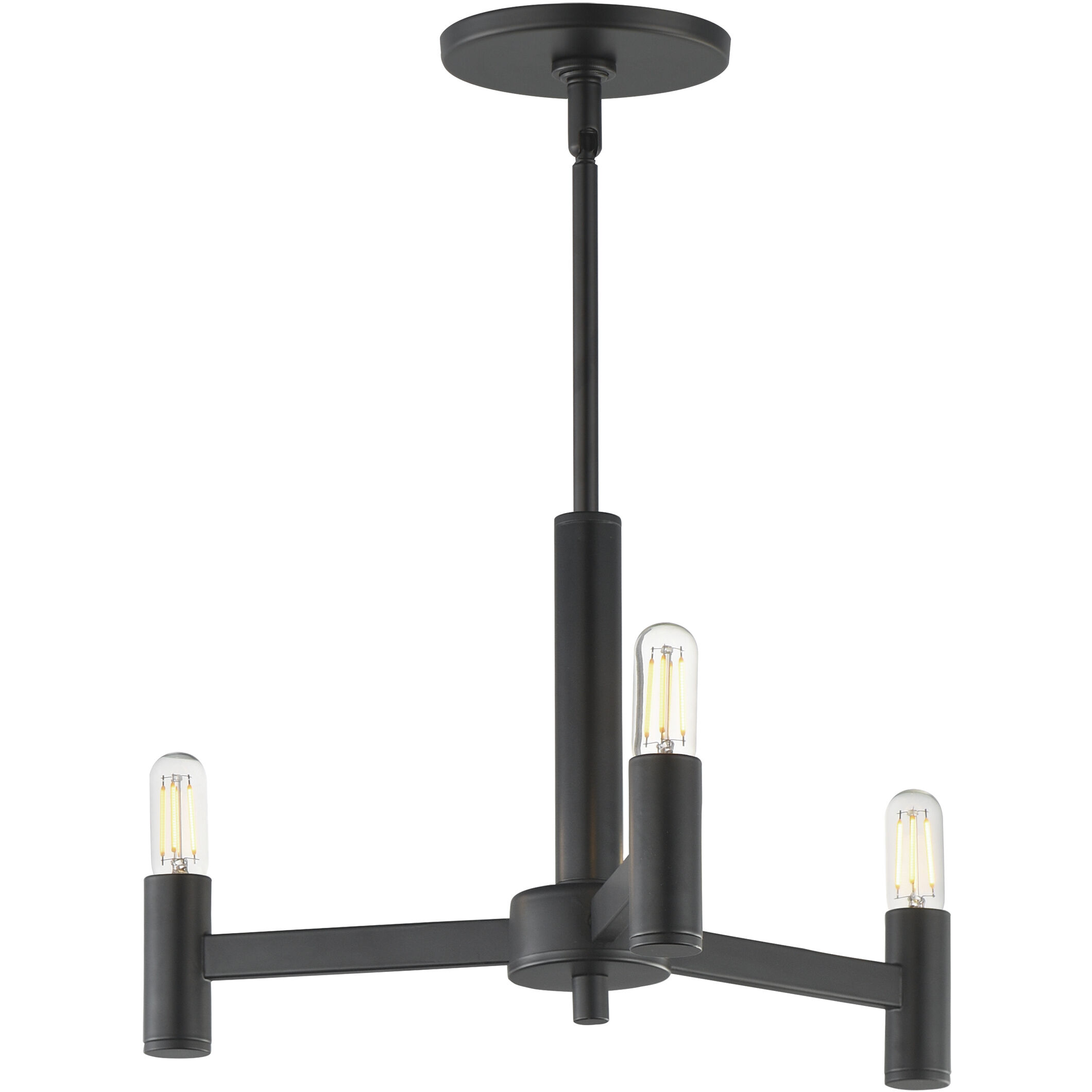 Emana 3 Light 16.25 inch Black Chandelier Ceiling Light