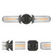 Austere Centri 2 Light 22 inch Oil Rubbed Bronze Bath Vanity Light Wall Light in Incandescent, Clear Glass, Austere