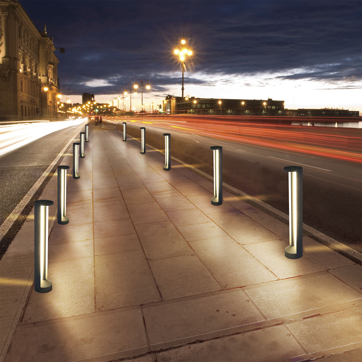 LED Bollard 120V 15 watt Graphite Grey Outdoor Bollard Light