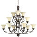 Applause 12 Light 42 inch Antique Bronze Chandelier Ceiling Light