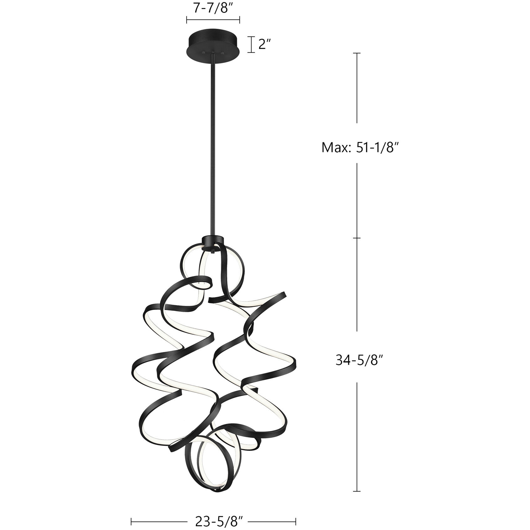 Synergy LED 23.63 inch Antique Brass Chandelier Ceiling Light