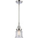 Franklin Restoration Small Canton LED 6.5 inch Polished Chrome Mini Pendant Ceiling Light in Seedy Glass