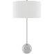 Villette 30.5 inch 150 watt Gray & White Veined Marble/Polished Nickel Table Lamp Portable Light
