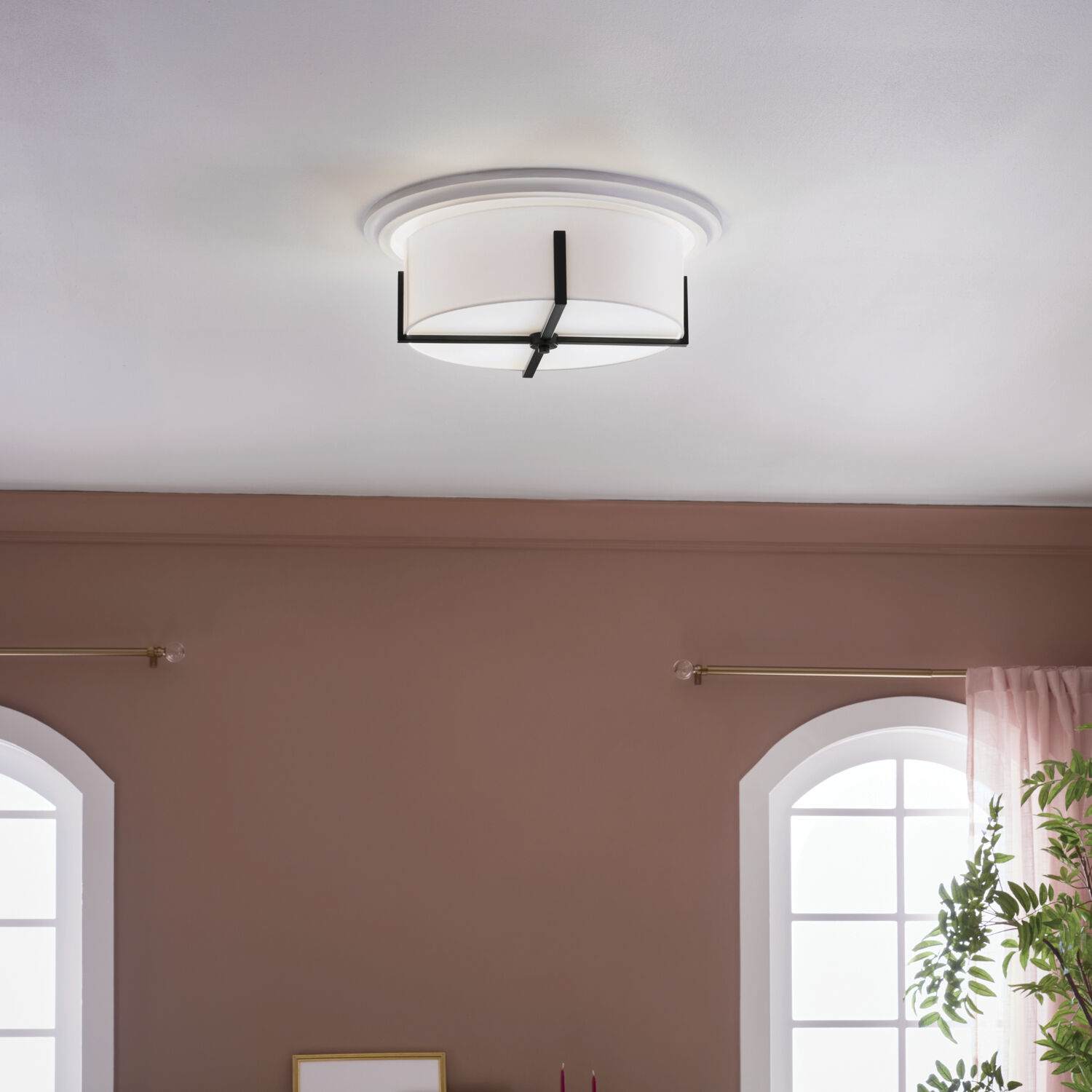 Malen LED 20 inch Black Flush Mount Ceiling Light