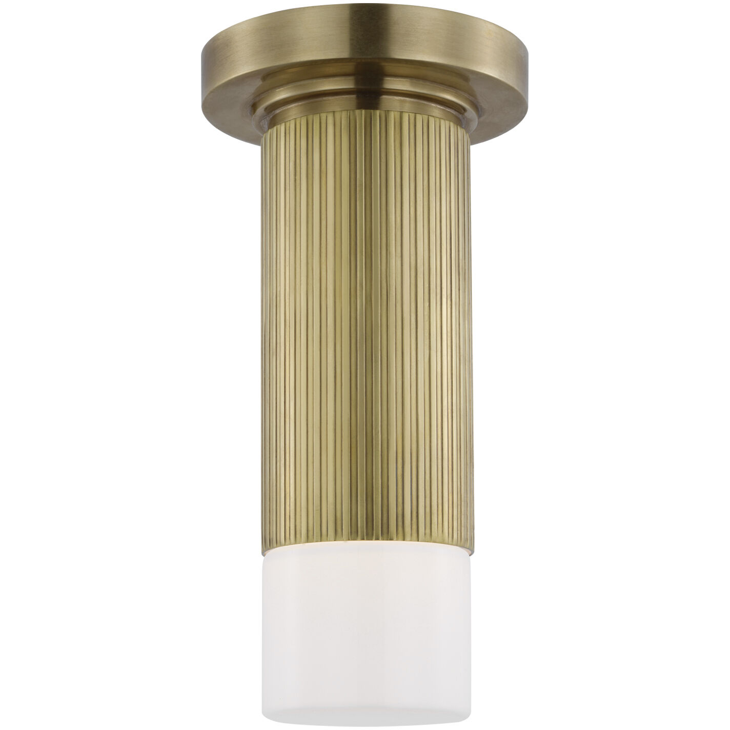 Thomas O Brien Ace LED 3.5 inch Hand Rubbed Antique Brass Monopoint Flush Mount Ceiling Light