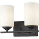 Bordeaux 2 Light 11.38 inch Bronze Vanity Wall Light