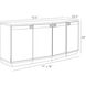 Cyrus 72.5 X 22.5 inch Smoke and Bronze Credenza