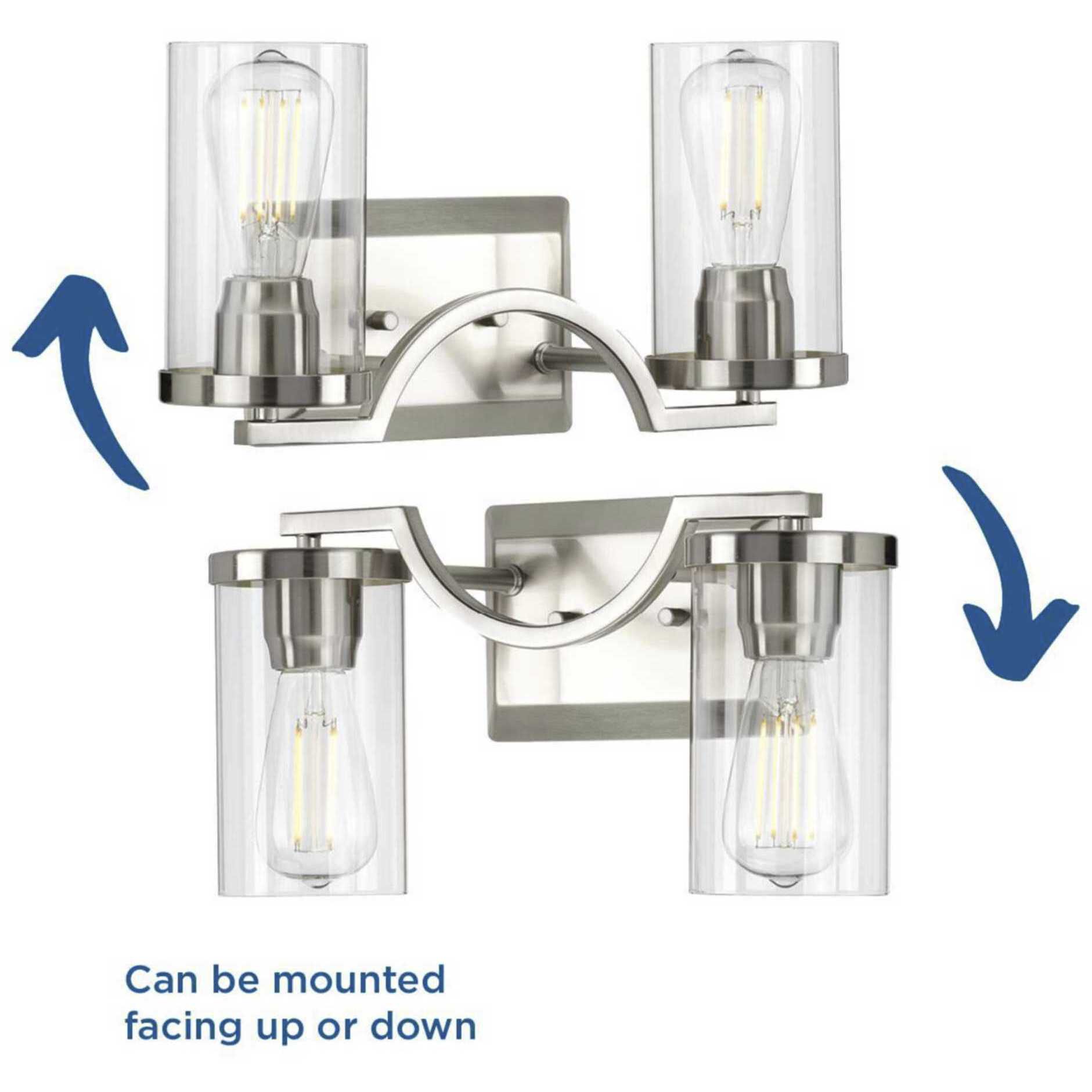 Lassiter 2 Light 16 inch Brushed Nickel Bath Vanity Wall Light