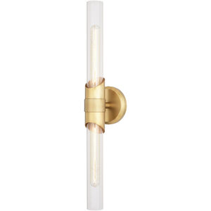 Webster LED 4.75 inch Natural Brass Bathroom Light Wall Light