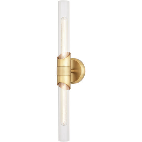 Webster LED 4.75 inch Natural Brass Bathroom Light Wall Light