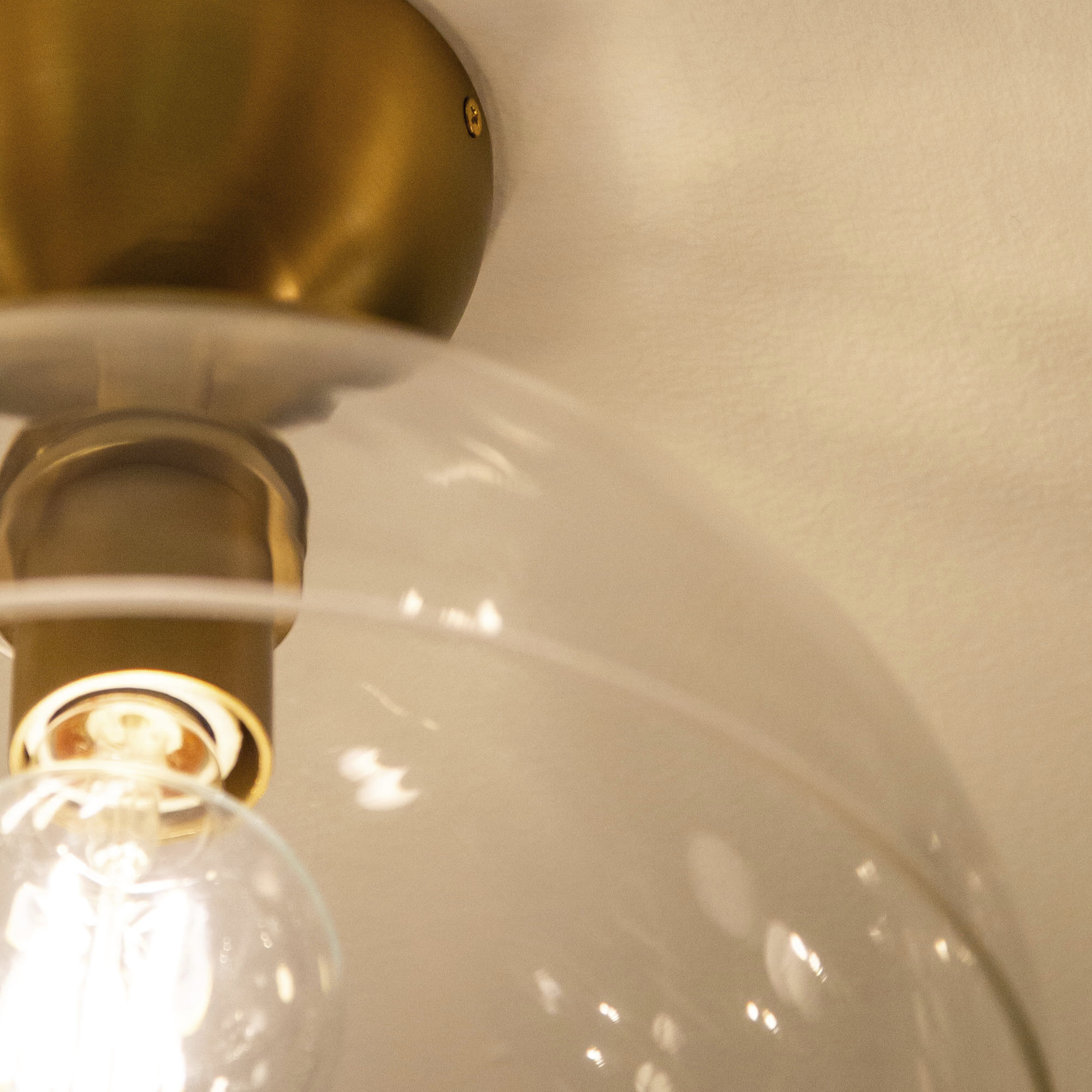 Alora Mood Jude 1 Light 12 inch Brushed Gold/Clear Glass Semi-Flush Mount Ceiling Light