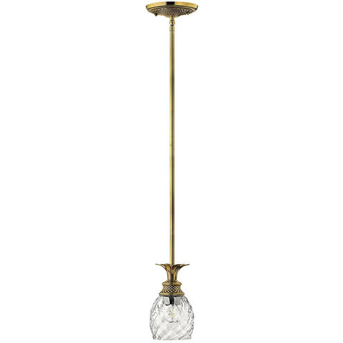 Plantation 1 Light 5 inch Burnished Brass Indoor Mini Pendant Ceiling Light