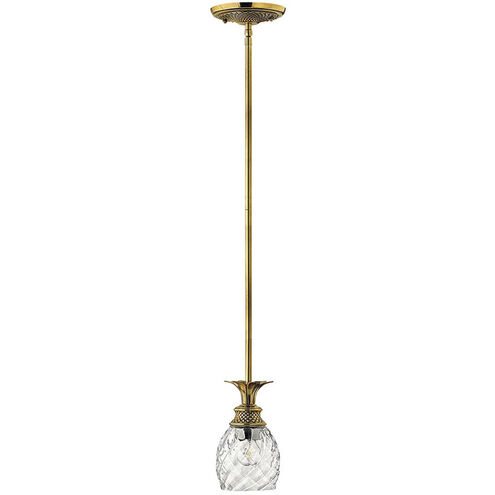 Plantation LED 5 inch Burnished Brass Indoor Mini Pendant Ceiling Light