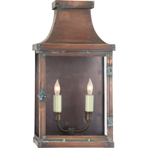 Visual Comfort Signature Collection | Visual Comfort CHO2156NC Chapman &  Myers Bedford 2 Light 18 inch Natural Copper Outdoor Wall Lantern