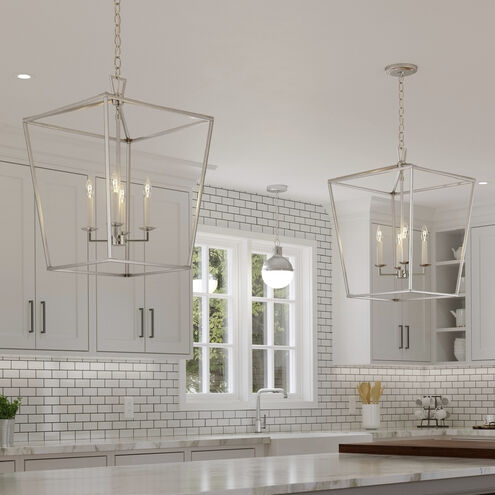 C&M by Chapman & Myers Dianna 4 Light 17 inch Brushed Nickel Pendant Ceiling Light