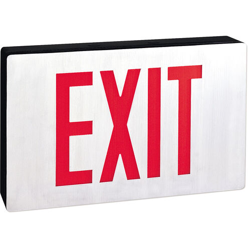 Aaliyah 1 Light Red Letters and Black Housing Exit / Emergency Ceiling Light