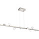 Stella LED 54 inch Beige Silver Linear Pendant Ceiling Light in Metallic Beige Silver