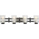 Colt 4 Light 32 inch Matte Black with Satin Nickel Vanity Light Wall Light