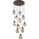 Cosmos LED LED 37.8 inch Burnished Bronze Chandelier Ceiling Light, Round Multi-Port