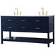 Sinclaire 60 X 22 X 34 inch Blue Vanity Sink Set