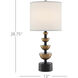 Chastain 28.75 inch 150 watt Antique Brass and Black Table Lamp Portable Light