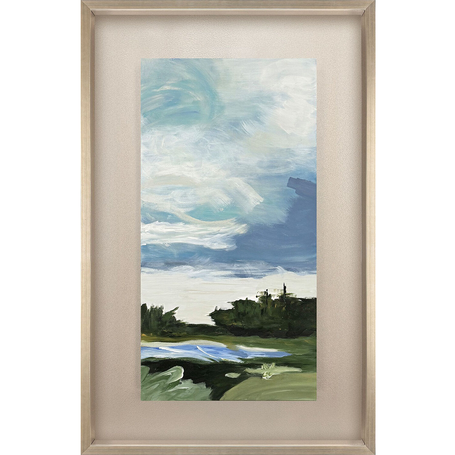 Lakeshore Green and Blue and Multi and White Canvas, The Studio