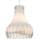Coastal Scallop 1 Light 8 inch Satin Nickel Mini Pendant Ceiling Light