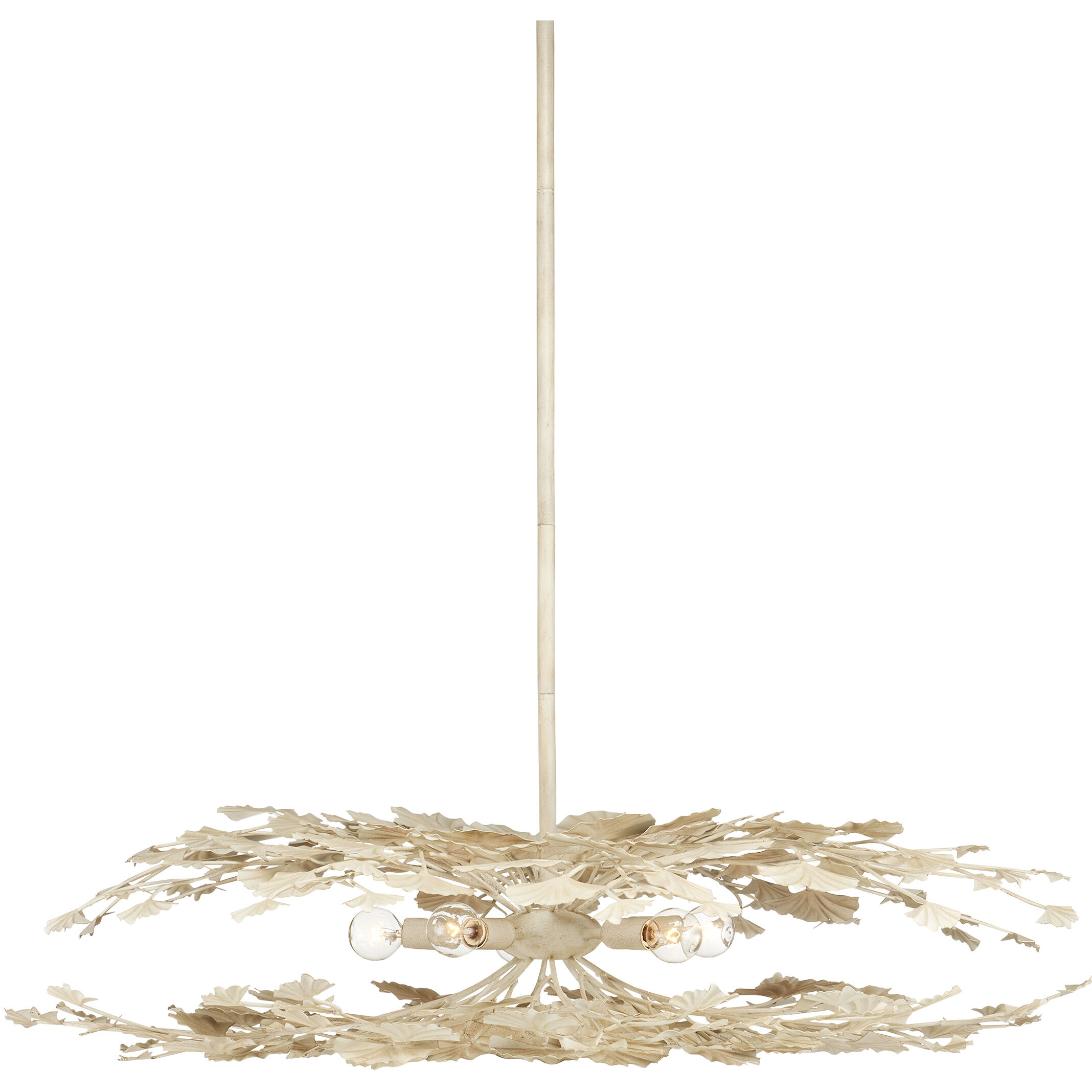 Maidenhair 5 Light 39.5 inch Antique Pearl Semi-Flush Mount Ceiling Light