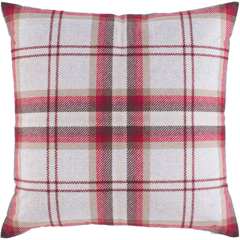 Benji 22 X 22 inch Camel/Burgundy/Taupe/Dark Brown/Light Gray Pillow Kit, Square