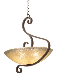 G-Cleft 5 Light 25 inch Pearl Silver Pendant Ceiling Light