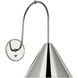 Amber Lewis Malia LED 8 inch Polished Nickel Arched Wall Light