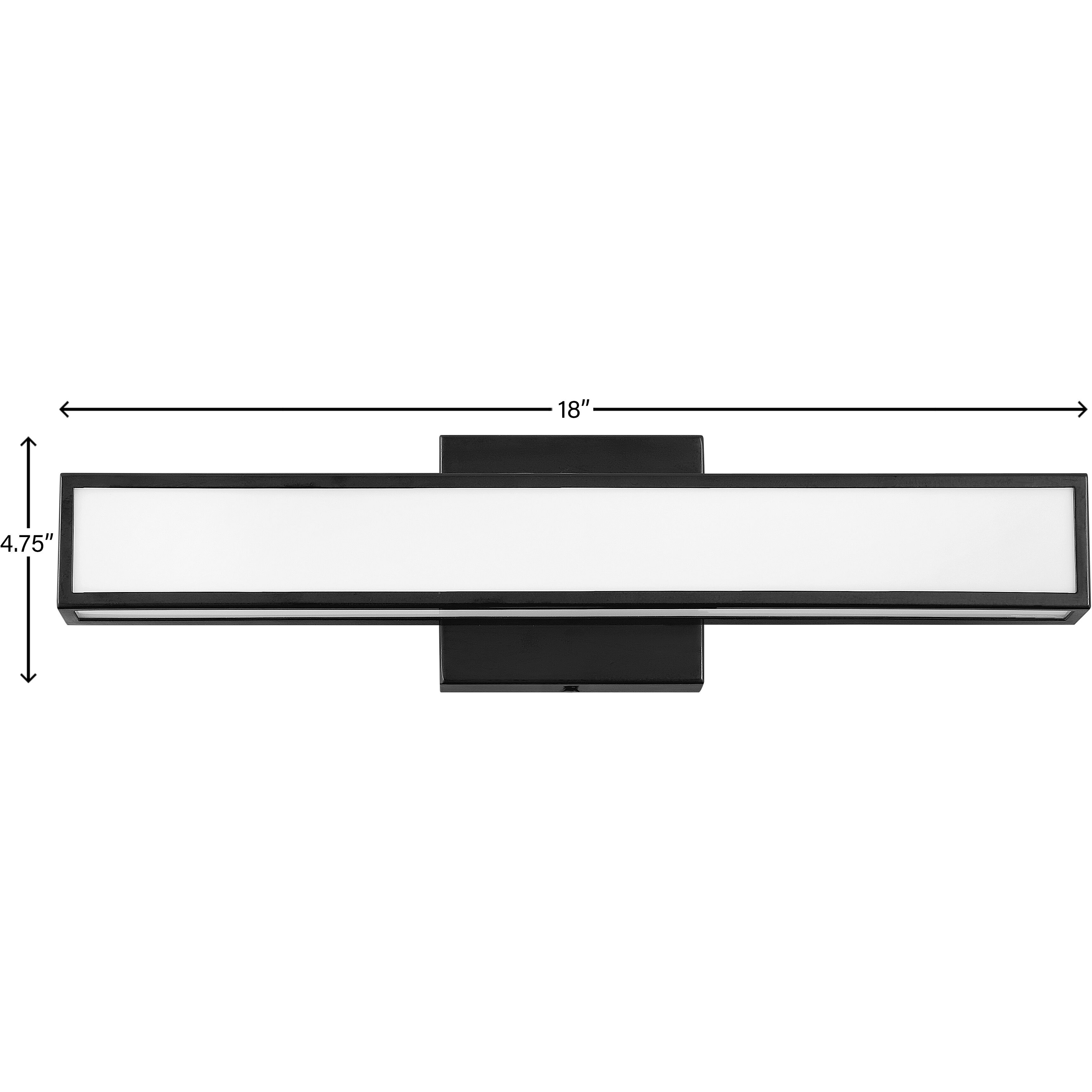 Alto LED 18 inch Black Vanity Light Wall Light, Vertical