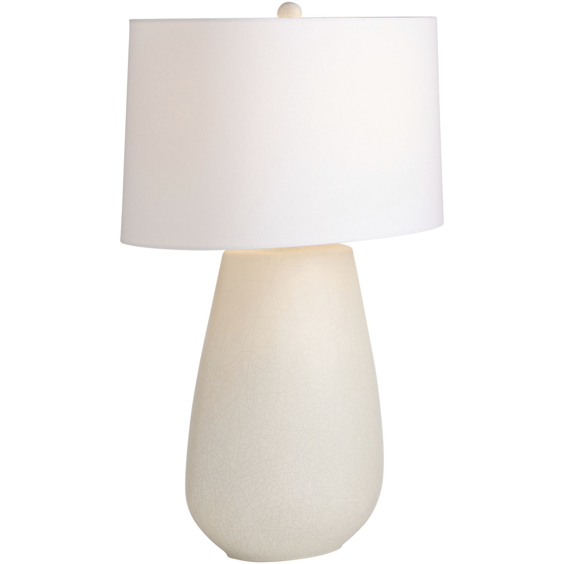 Deagan 29 inch 150.00 watt Matte Stained Ivory Crackle and Antique Brass Table Lamp Portable Light