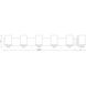 Beckett 5 Light 42 inch Olde Brass Vanity Wall Light