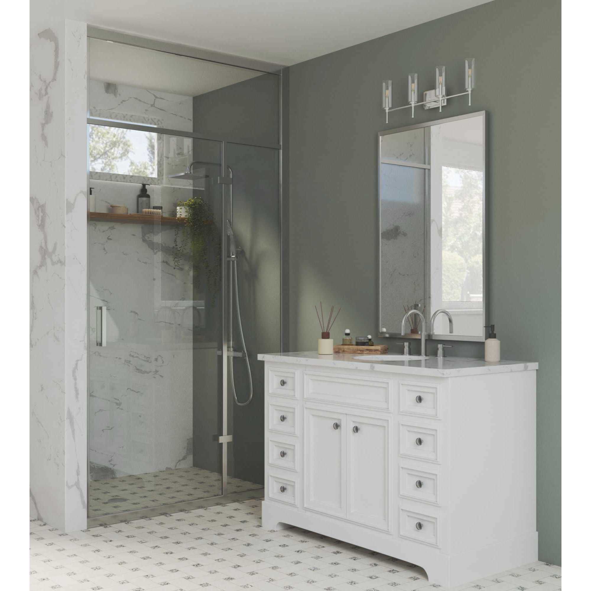 Elara 4 Light 32 inch Brushed Nickel Bath Vanity Wall Light