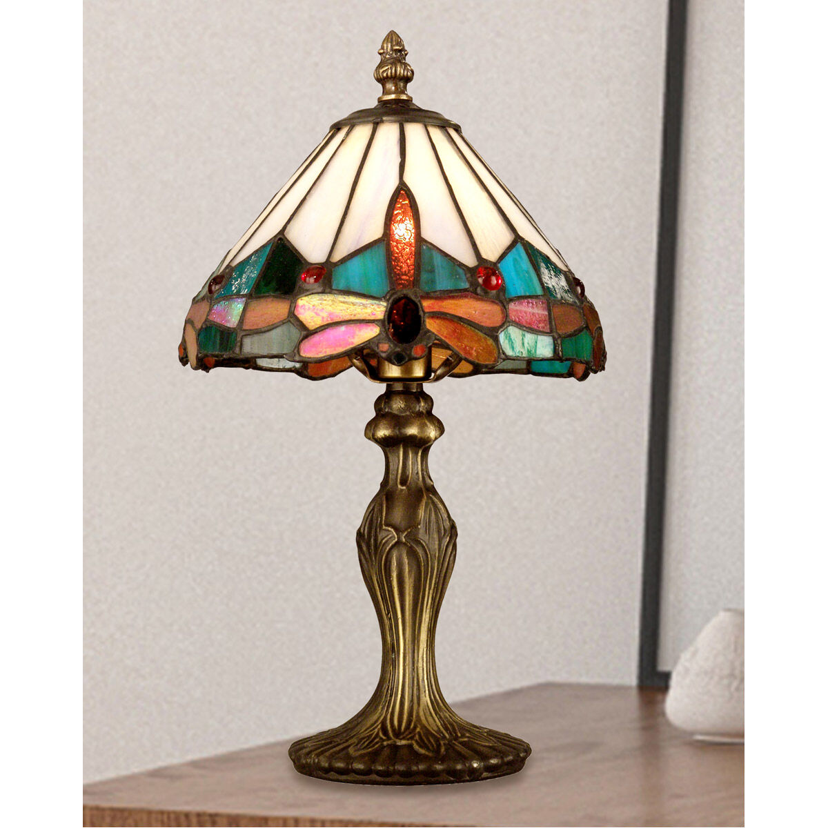 Evelyn 14 inch 60.00 watt Antique Brass Table Lamp Portable Light
