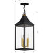 Hurstborne 3 Light 8.5 inch Dark Matte Black and Painted Legacy Brass Outdoor Hanging Lantern