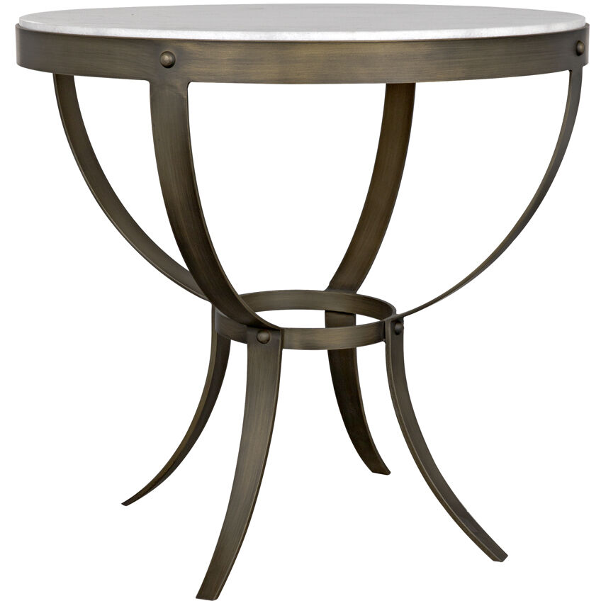 Byron 30 X 30 inch Aged Brass Side Table
