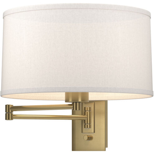 Simple 23 inch 100 watt Modern Brass Swing Arm Sconce Wall Light in Flax